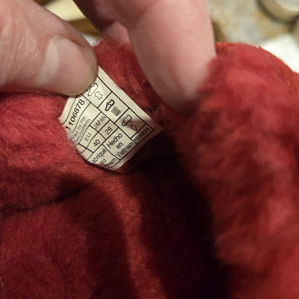 UGG Red Suede Moccasin Slippers - Picture 2 of 5